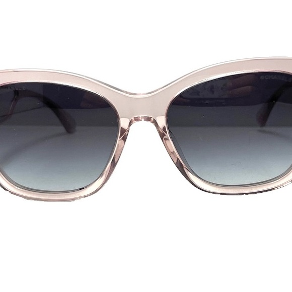 CHANEL 5429-A c.1689 /S6 Pink Plastic Cat Eye Transparent Women's Sunglasses - Picture 2 of 5